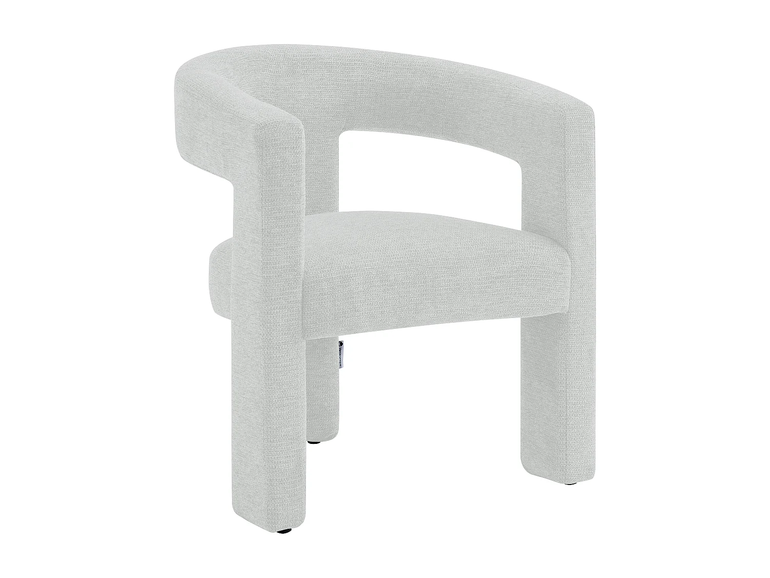 Fauteuil en tissu texturé blanc FAVINA
