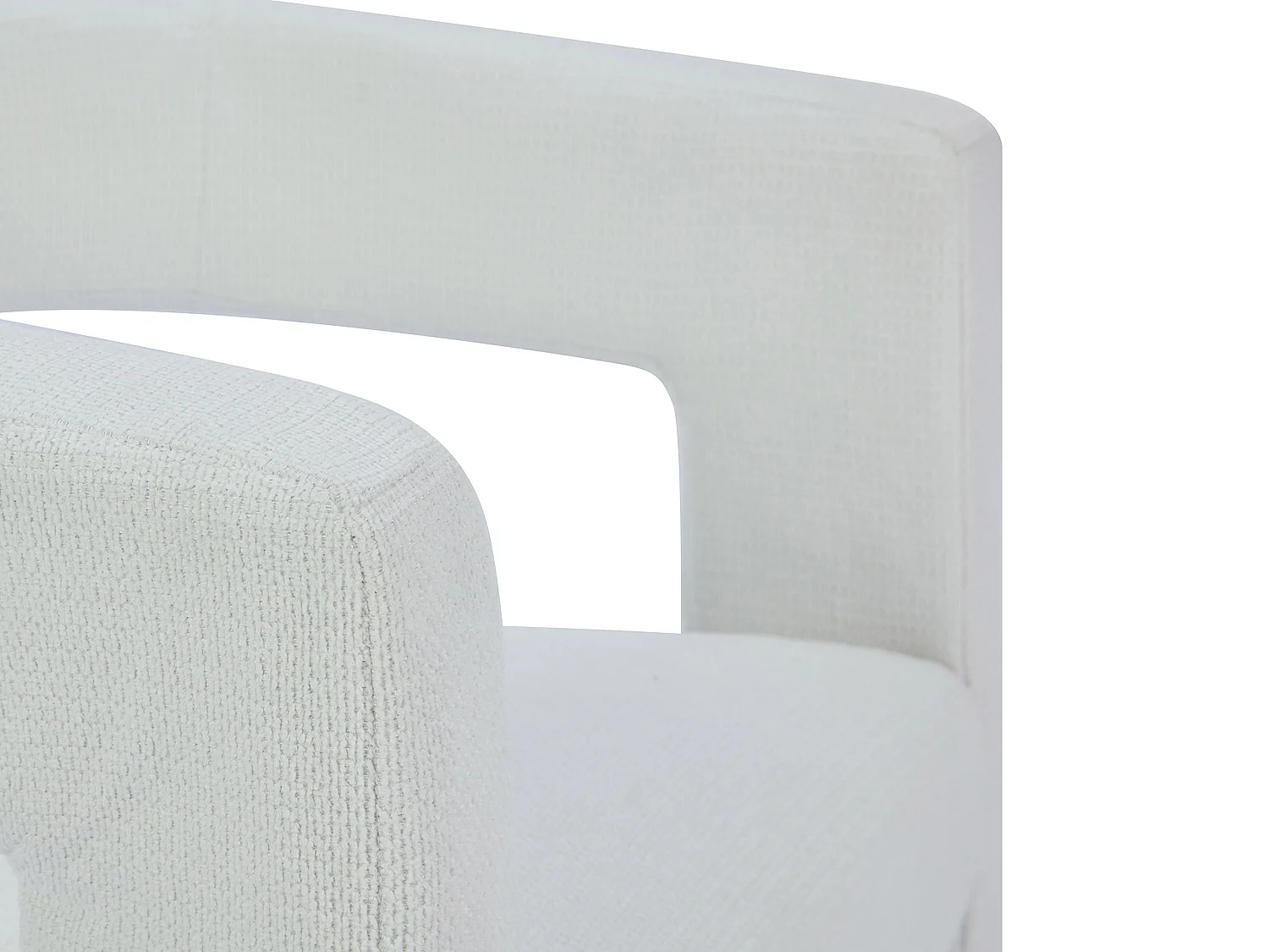 Sillón de tela texturizada blanco FAVINA