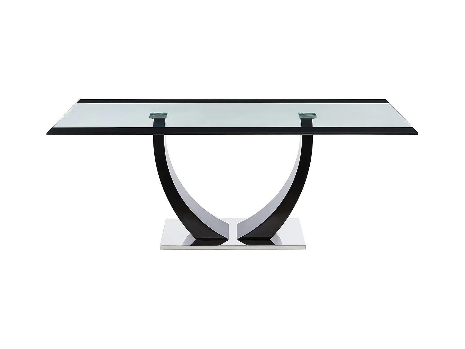 Set Tisch MEZZO II + 4 Stühle MASURIE - Transparent & Cremefarben