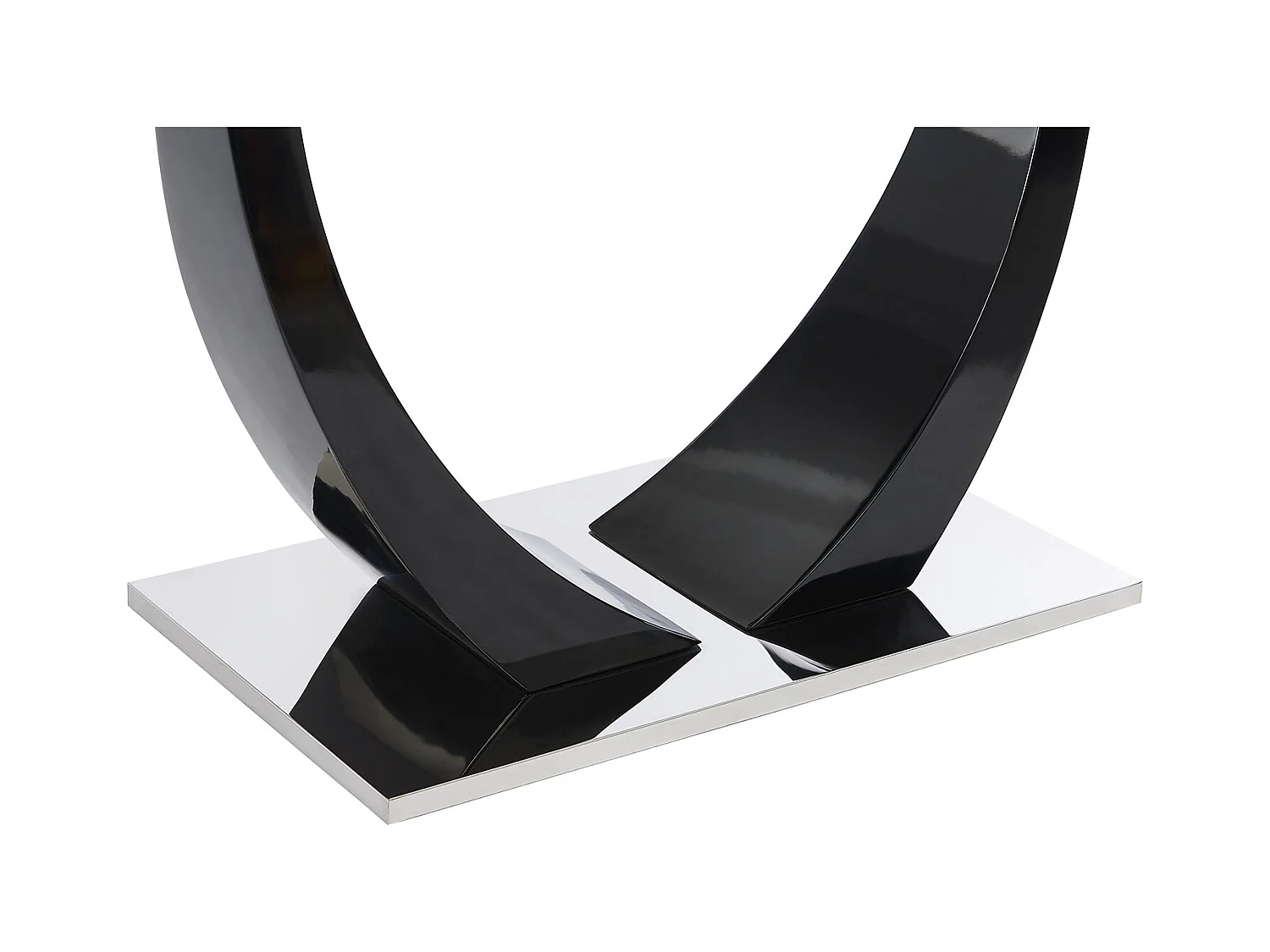 Set Tisch MEZZO II + 4 Stühle MASURIE - Transparent & Cremefarben