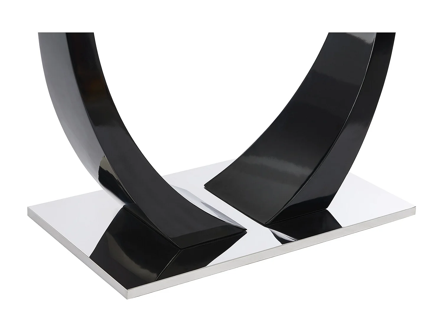 Ensemble table MEZZO II + 4 chaises MASURIE - Transparent et crème