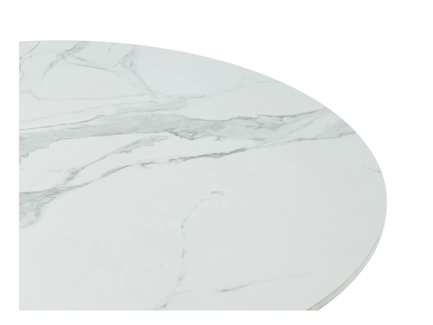 Ensemble table NORAH + 4 chaises MASURIE - Blanc et taupe