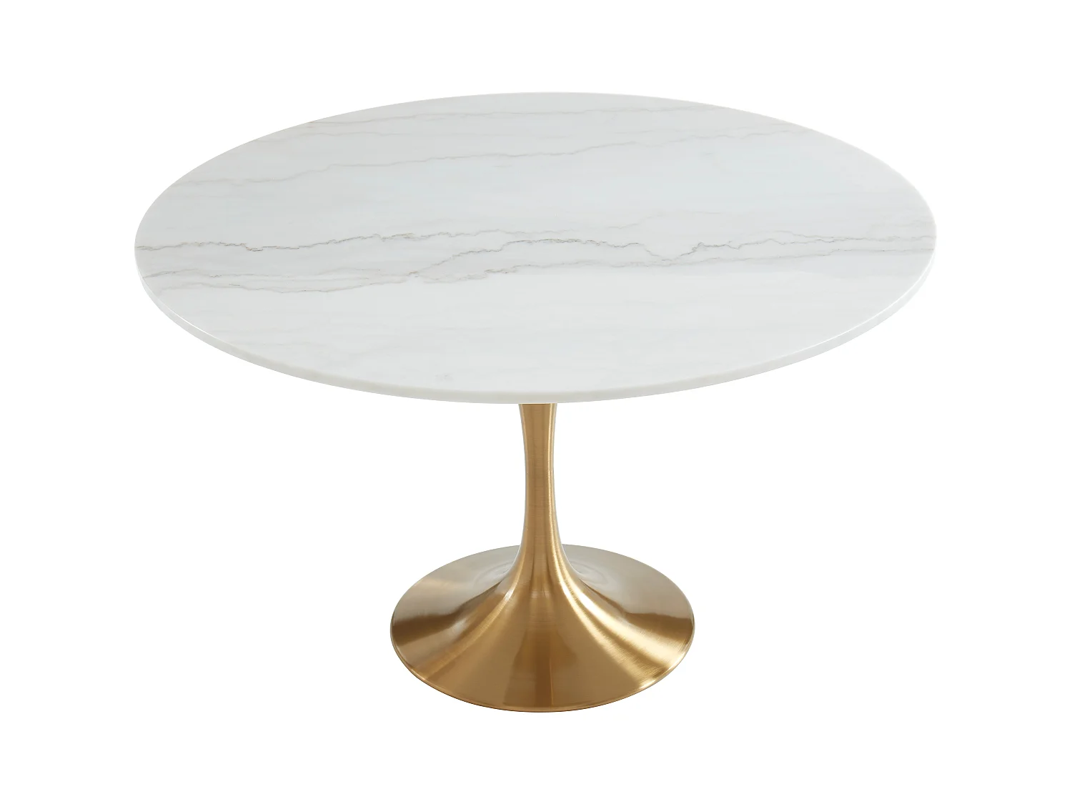 Ensemble table NORAH + 4 chaises MASURIE - Blanc et taupe
