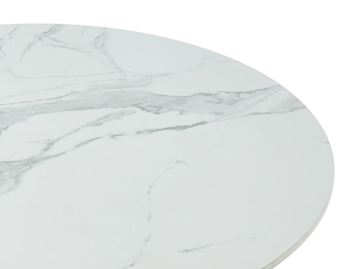 Ensemble table NORAH + 4 chaises MASURIE - Blanc et taupe