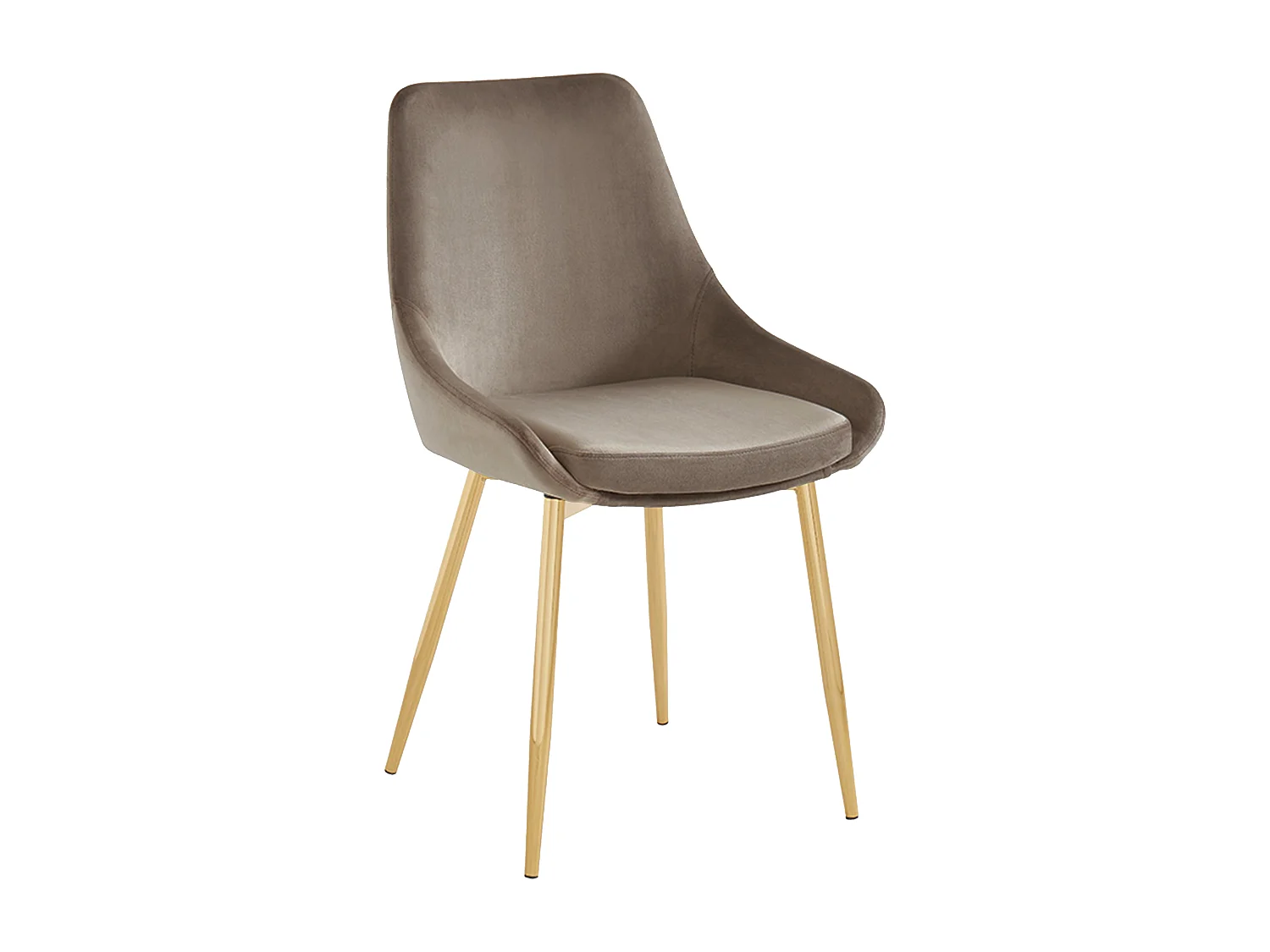 Ensemble table NORAH + 4 chaises MASURIE - Blanc et taupe