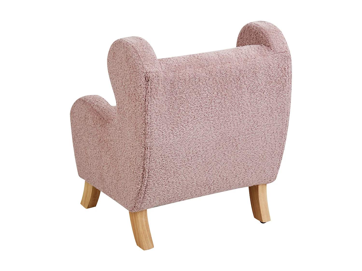 Cadeira para crianças em bouclé rosa FARUM