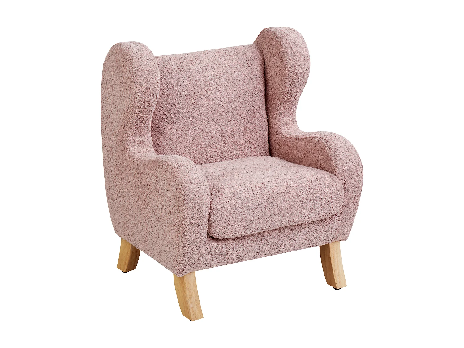 Cadeira para crianças em bouclé rosa FARUM