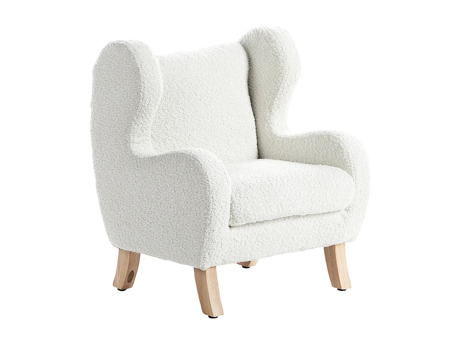 Kinderfauteuil FARUM Bouclé Gebroken wit