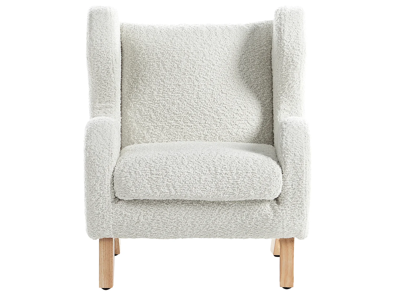 Fauteuil pour enfant en bouclé blanc cassé FARUM