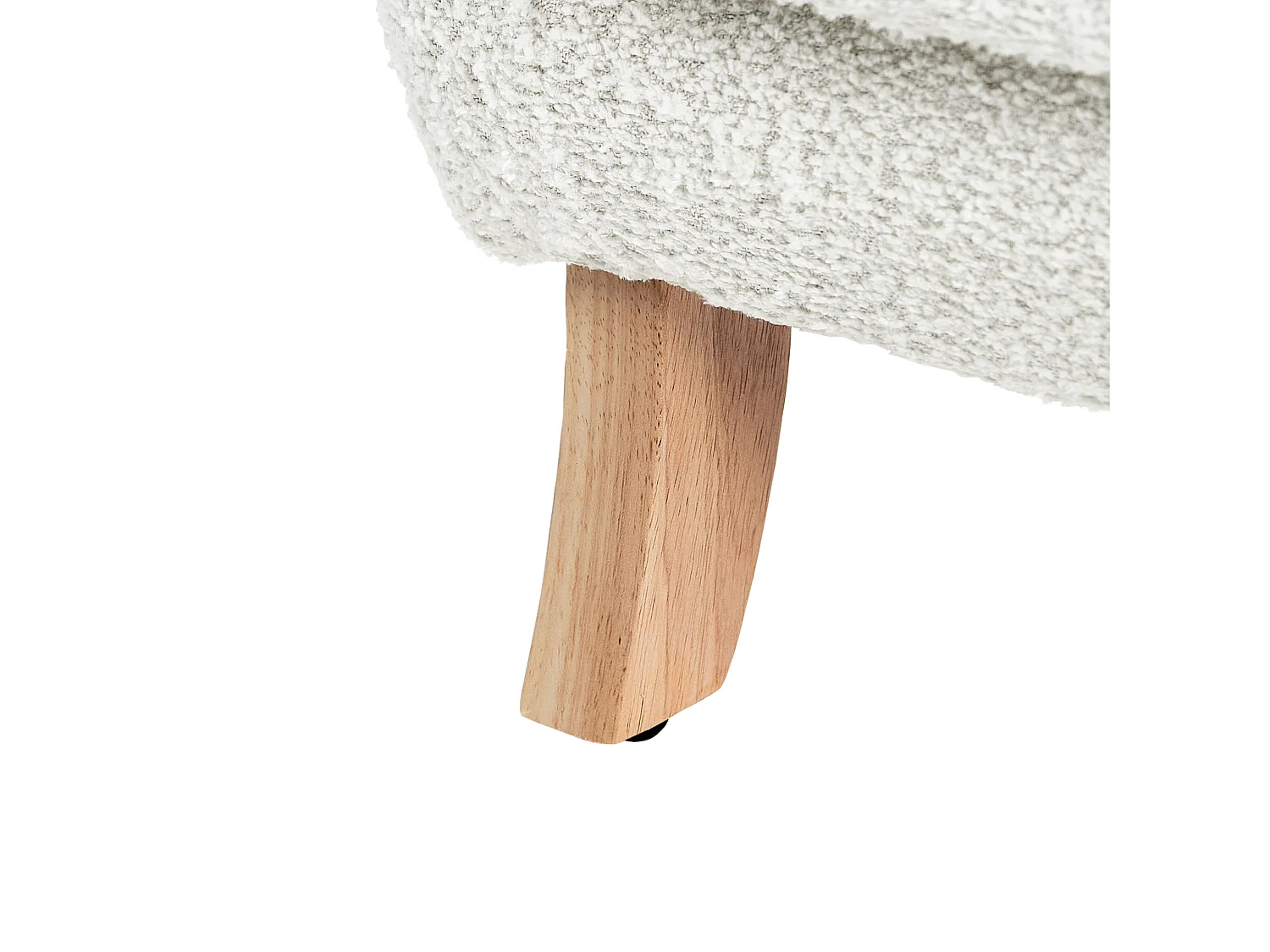 Fauteuil pour enfant en bouclé blanc cassé FARUM