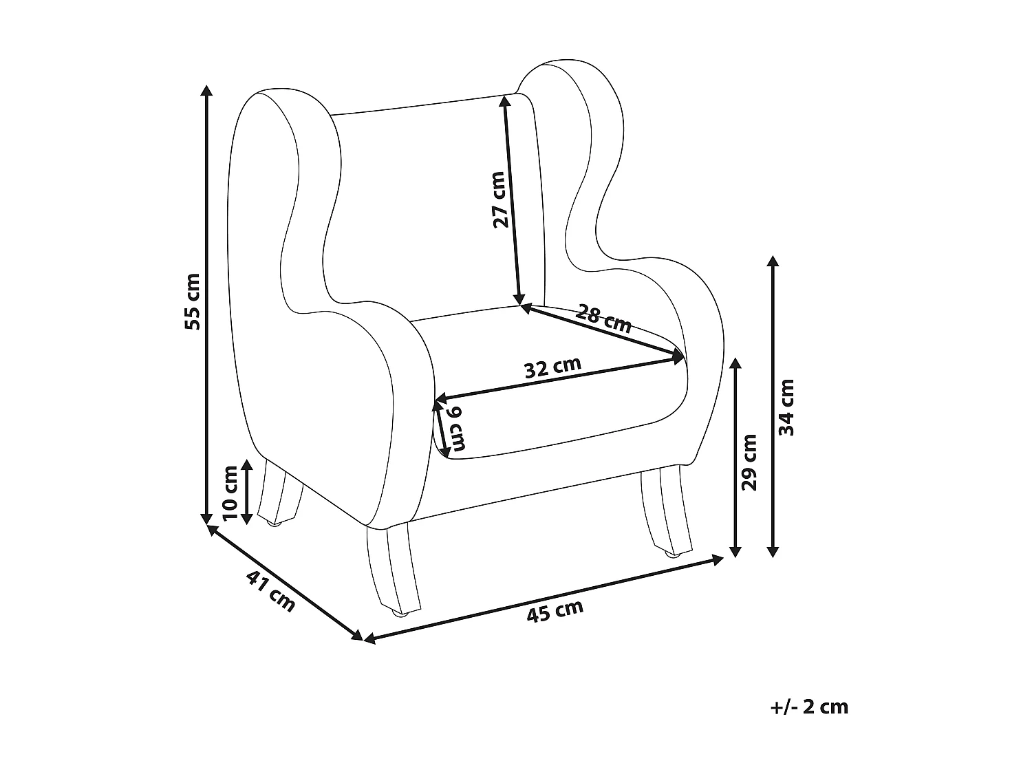 Kindersessel Bouclé Braun FARUM