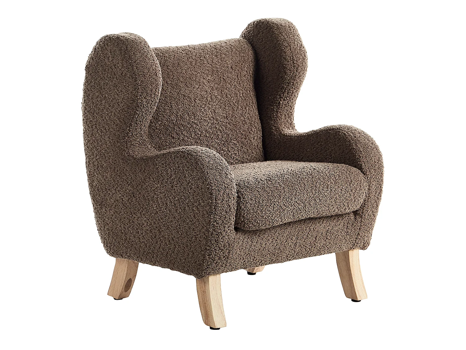 Kids Armchair FARUM Boucle Brown