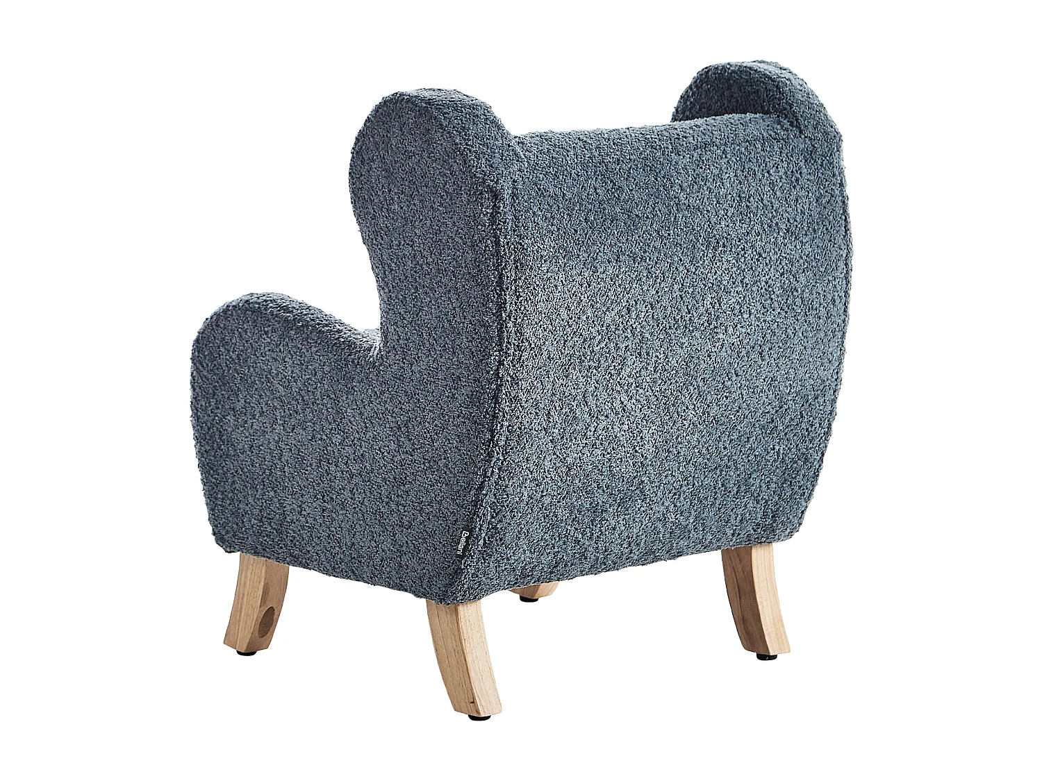 Fauteuil pour enfant en bouclé bleu foncé FARUM