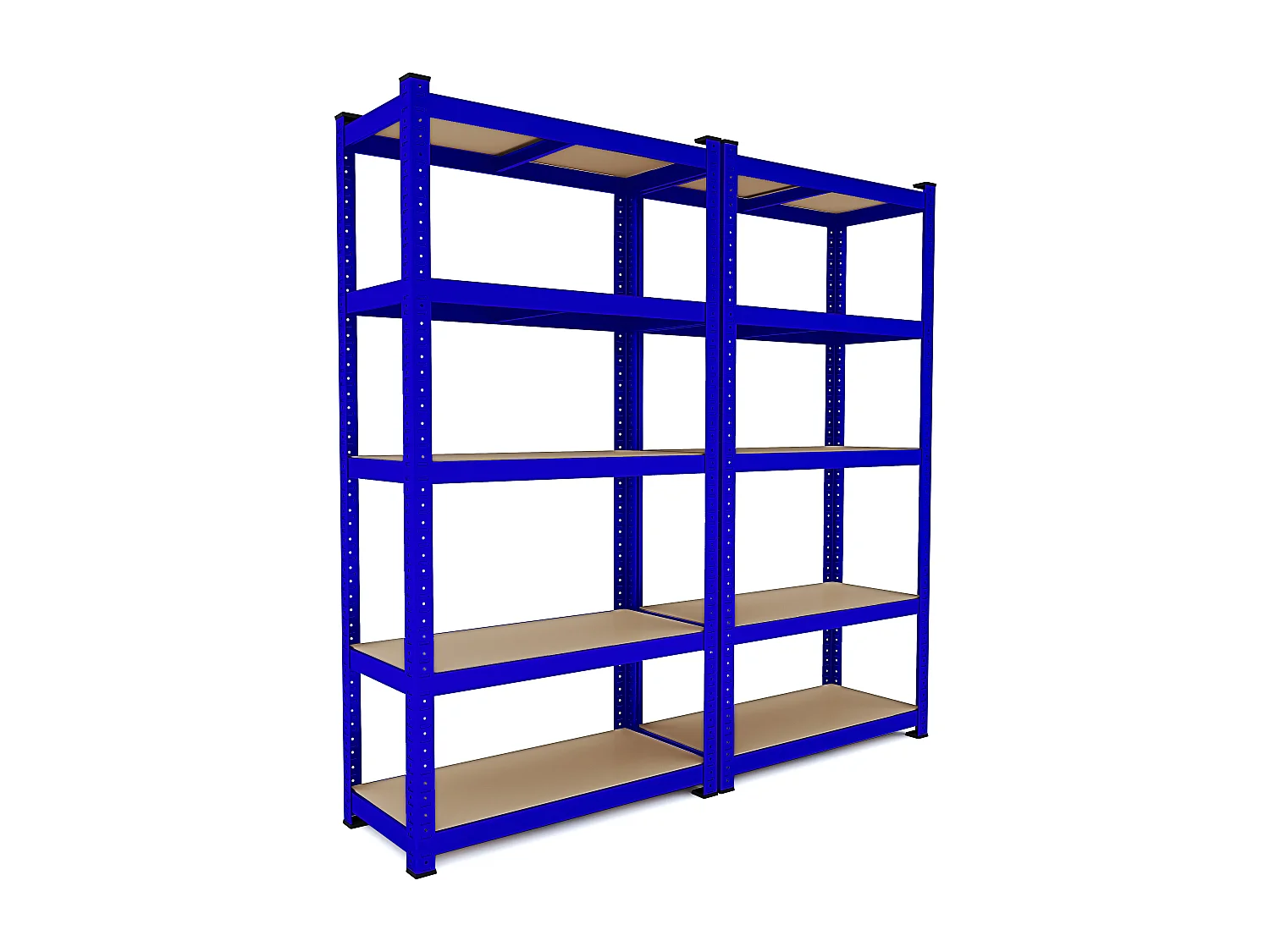 2 Scaffali In Metallo E MDF Scaffale Ad Alta Portata Fino a 875 kg Con 5 Ripiani Regolabili Ideale Per Garage Cantina Modulare 180 x 90 x 40 cm Blu