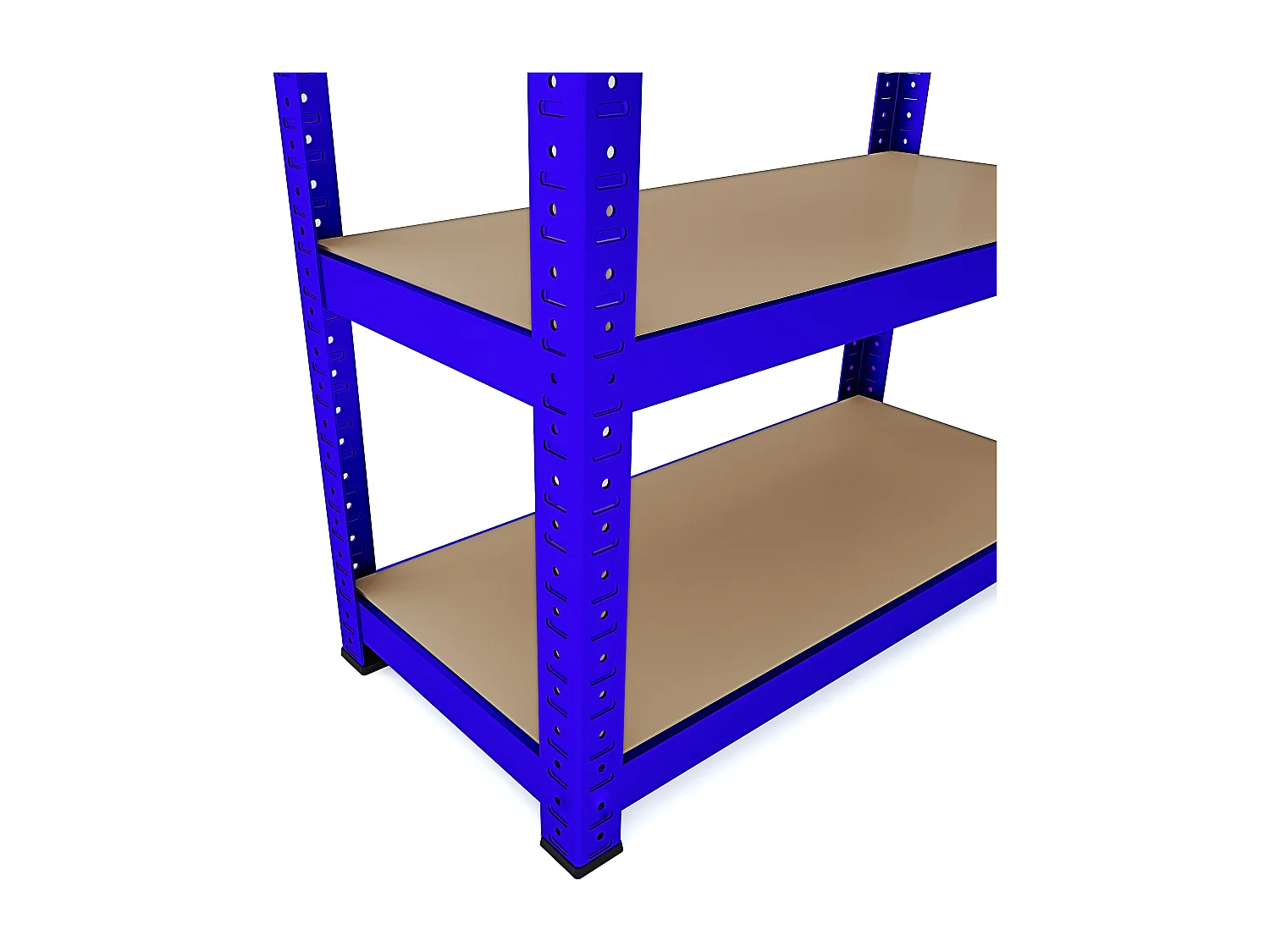 Scaffale In Metallo E MDF Ad Alta Portata Fino a 875 kg Con 5 Ripiani Regolabili Per Garage Officina Cantina Capannone Magazzino 180x90x40 cm (Blu)