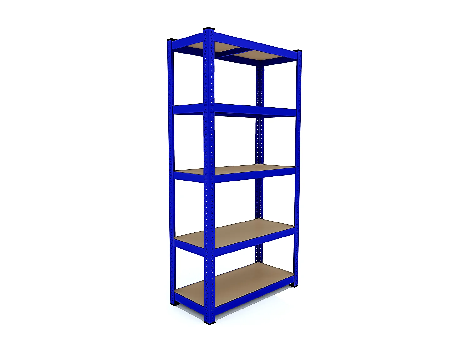 Scaffale In Metallo E MDF Ad Alta Portata Fino a 875 kg Con 5 Ripiani Regolabili Per Garage Officina Cantina Capannone Magazzino 180x90x40 cm (Blu)
