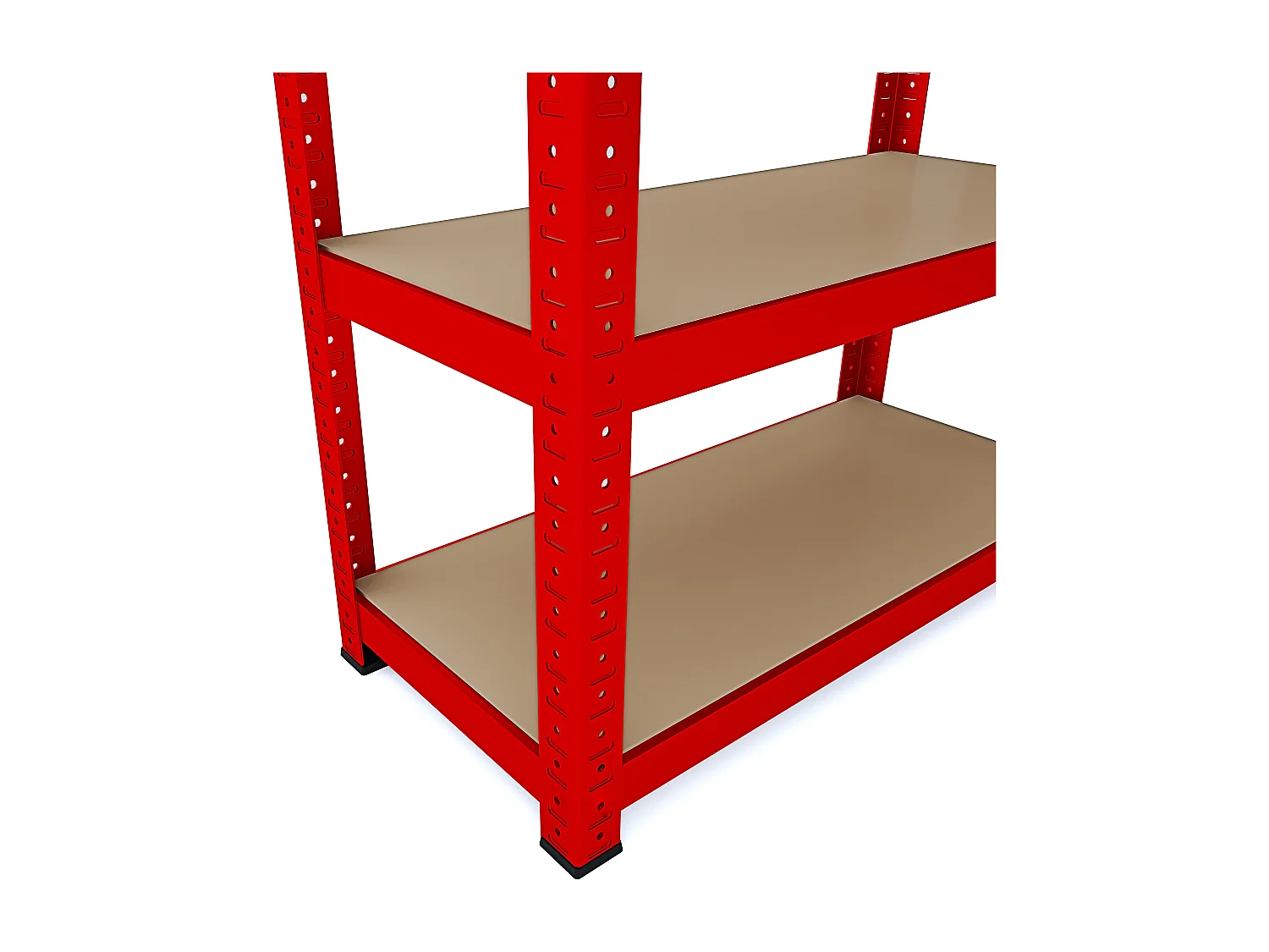 2 Scaffali In Metallo E MDF Scaffale Ad Alta Portata Fino a 875 kg Con 5 Ripiani Regolabili Ideale Per Garage Cantina Modulare 180 x 90 x 40 cm Rosso