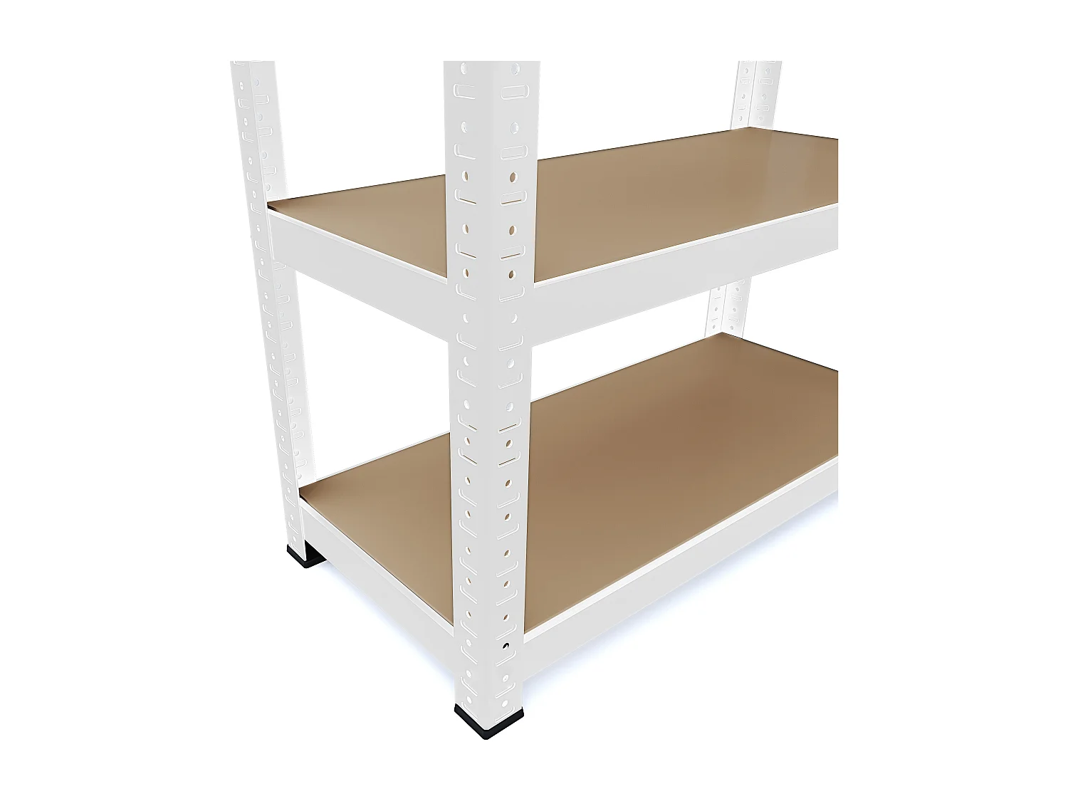 Scaffale In Metallo E MDF Ad Alta Portata Fino a 875 kg Con 5 Ripiani Regolabili Per Garage Officina Cantina Capannone Magazzino 180x90x40 cm (Bianco)