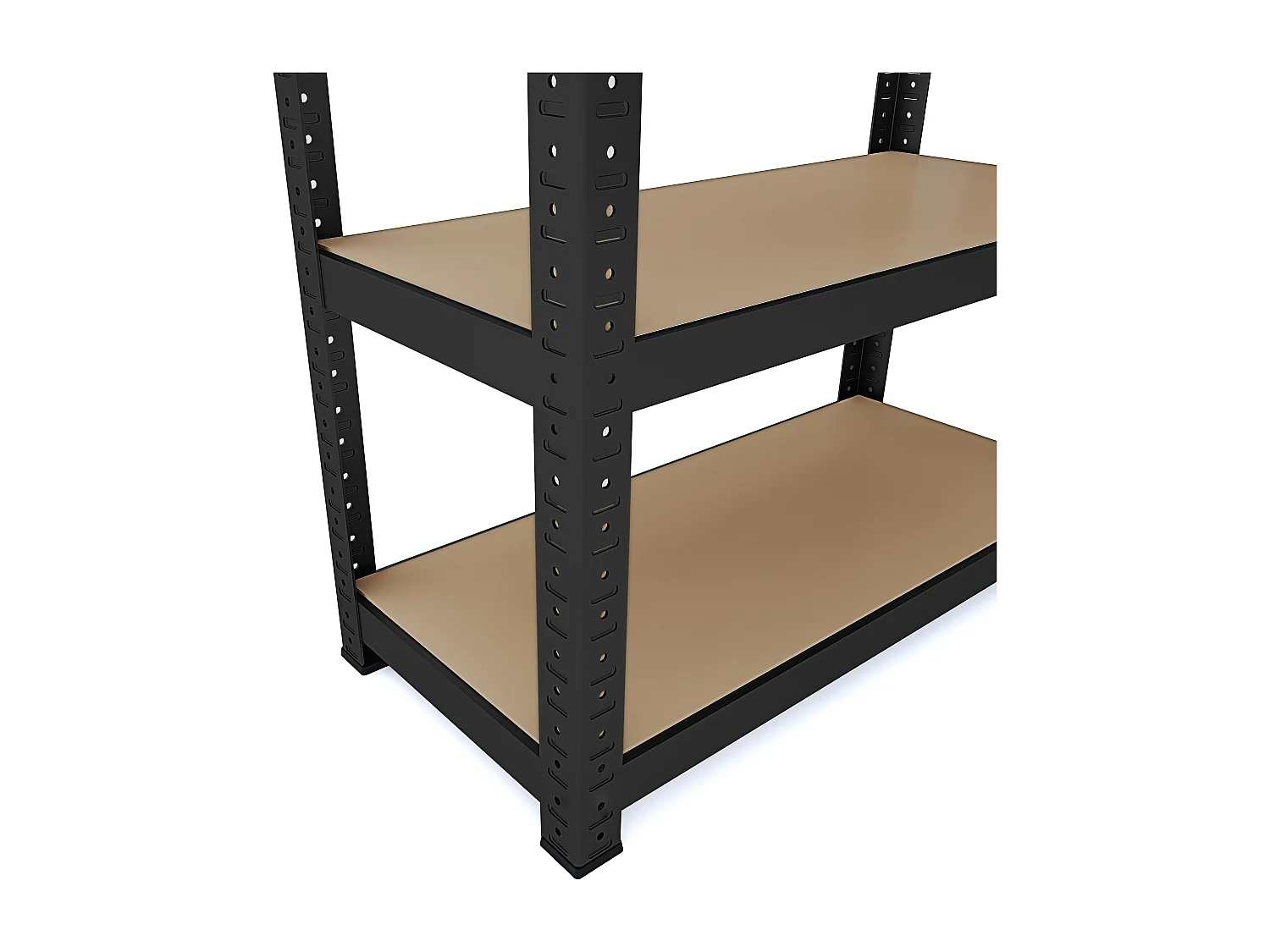 Scaffale In Metallo E MDF Ad Alta Portata Fino a 875 kg Con 5 Ripiani Regolabili Per Garage Officina Cantina Capannone Magazzino 180x90x40 cm (Nero)