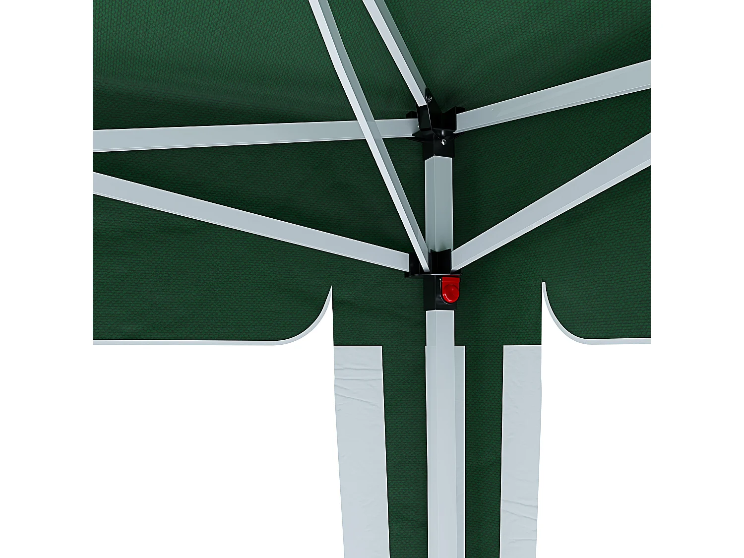 Depok - Gazebo 3 x 3 richiudibile verde con borsa e 4 sacche per pesi