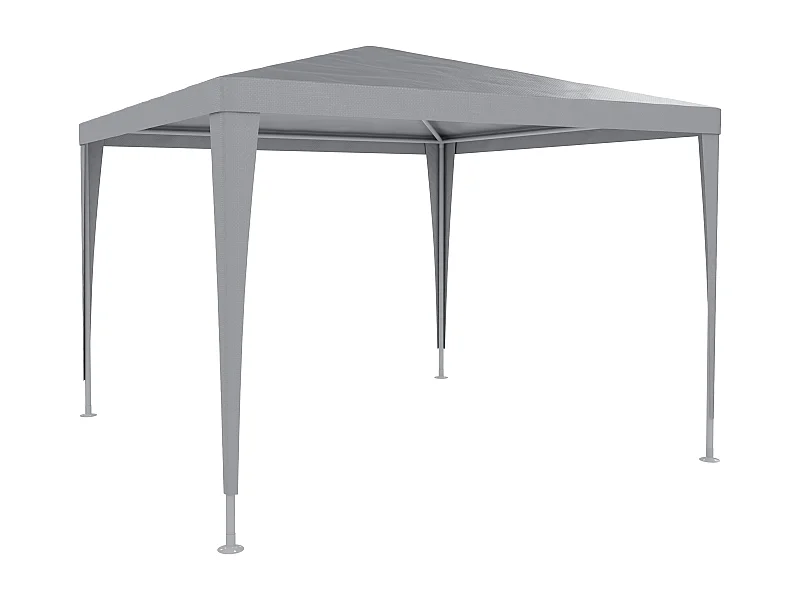 Gazebo 3x3 M Struttura Acciaio Copertura PE 110 gr/m² Impermeabile Idrorepellente Resistente Raggi UV Tenda Picnic Campeggio Esterno Giardino Grigio