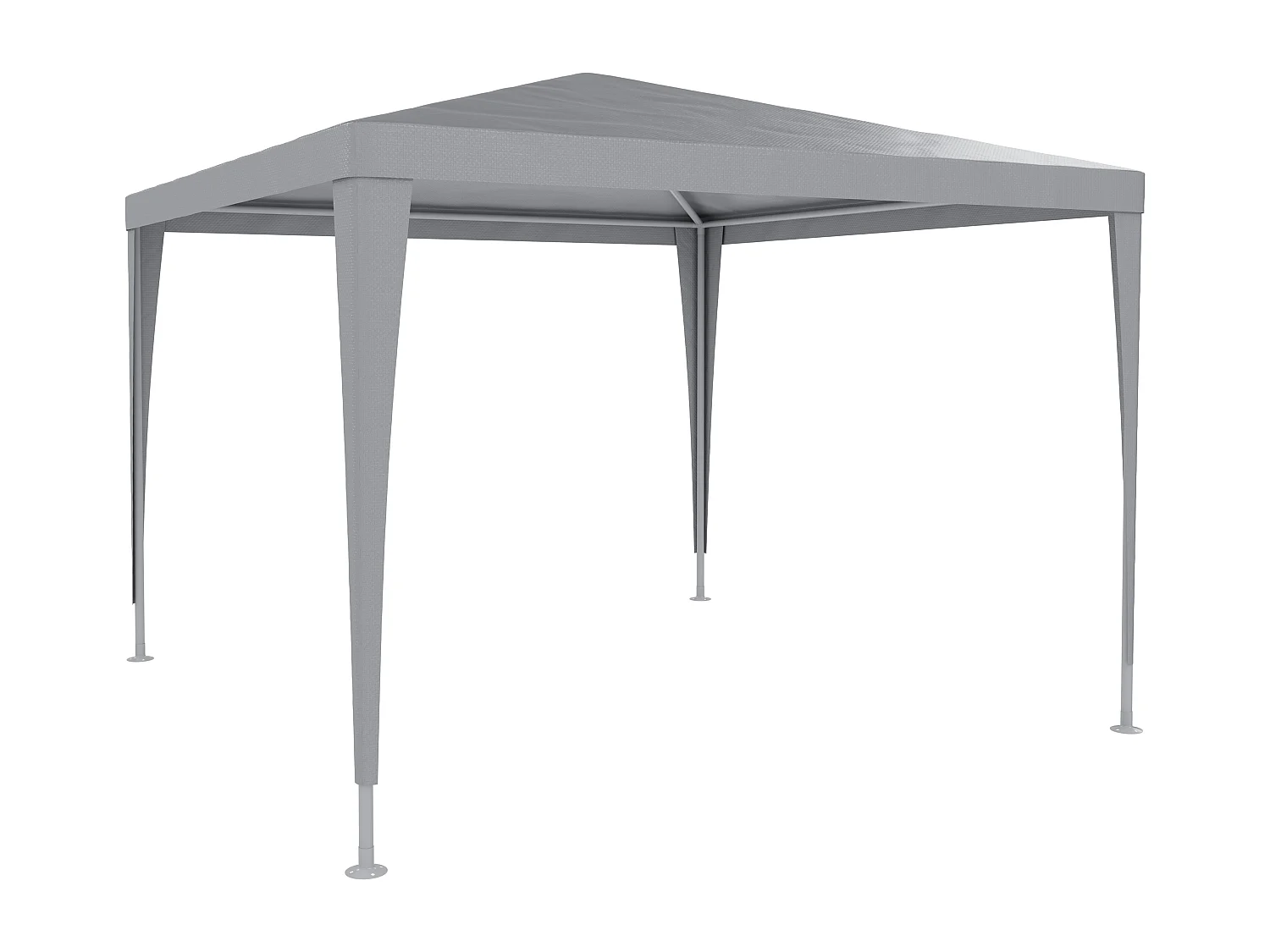Gazebo 3x3 M Struttura Acciaio Copertura PE 110 gr/m² Impermeabile Idrorepellente Resistente Raggi UV Tenda Picnic Campeggio Esterno Giardino Grigio