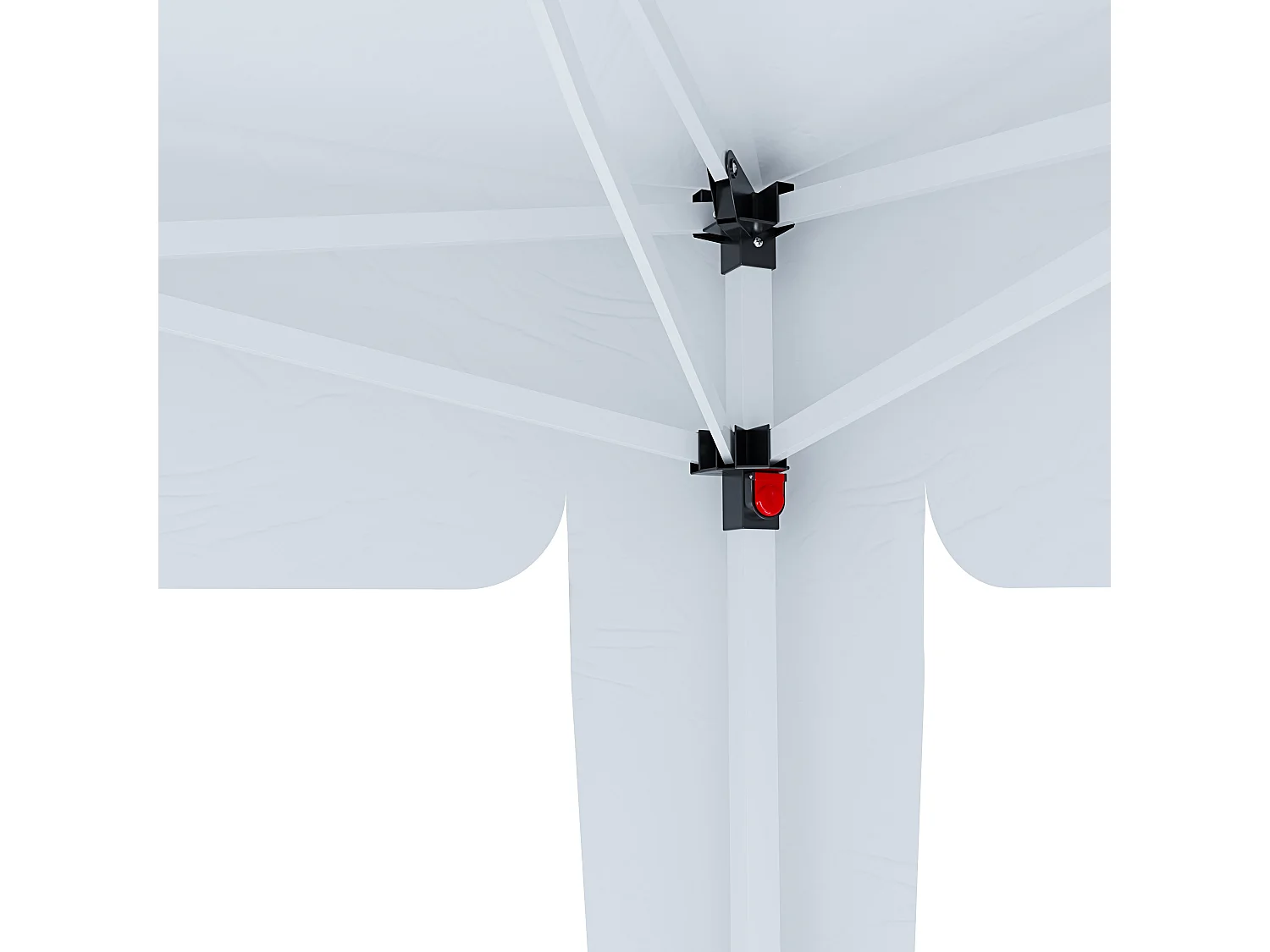 Gazebo Pieghevole Idrorepellente 3 x 3 M Da Giardino Con 4 Sacche Per Pesi Sacca Di Trasporto Chiusura Fisarmonica Esterno Struttura Acciaio 160 gr/m² Bianco