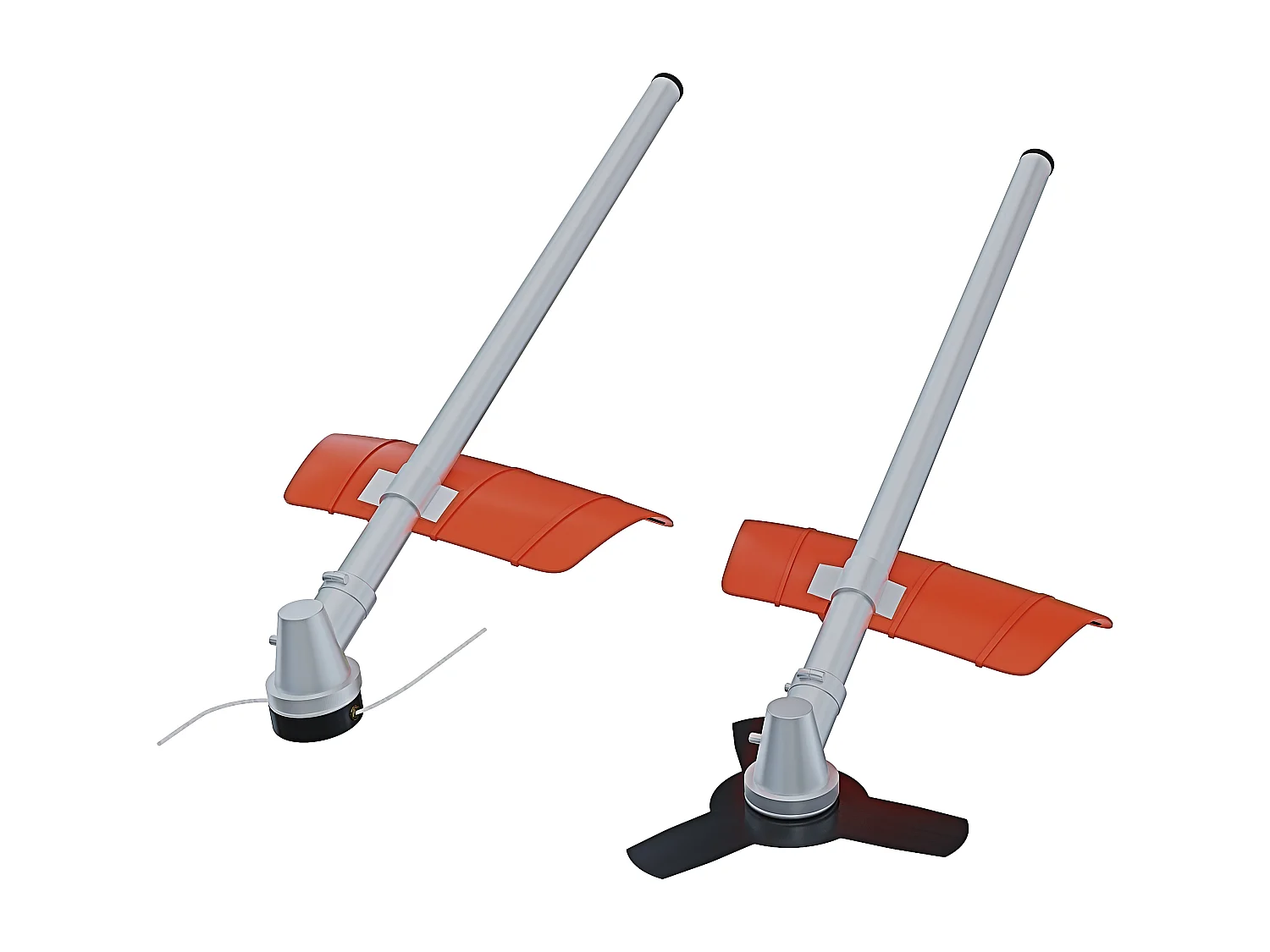 Decespugliatore A Scoppio Benzina 52 cc 4 in 1 Multifunzione Tagliasiepi Troncarami Motosega Tagliabordi Uso Domestico Professionale Potatura Abbattimento Arancione