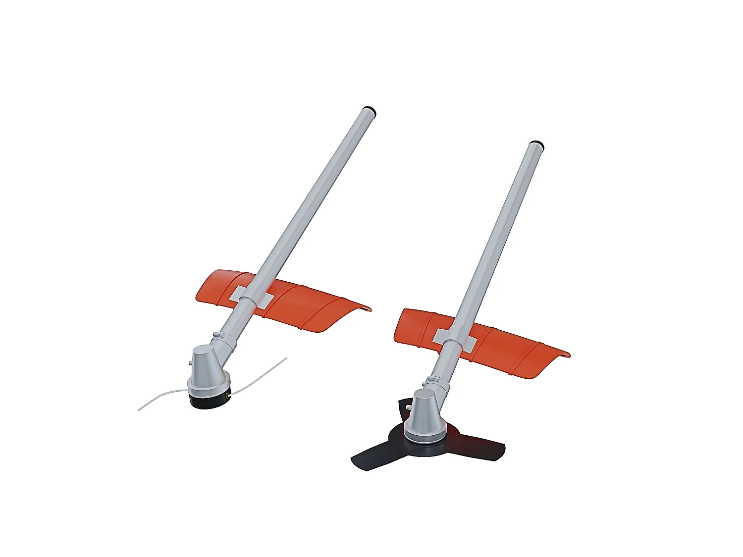 Decespugliatore A Scoppio Benzina 52 cc 4 in 1 Multifunzione Tagliasiepi Troncarami Motosega Tagliabordi Uso Domestico Professionale Potatura Abbattimento Arancione