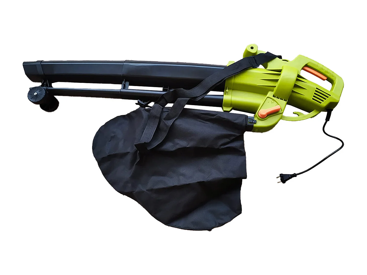 Aspirafoglie Soffiatore Elettrico Da Giardino 3 in 1 Aspiratore Trituratore Soffia Foglie 3000 W 270 Km/h Con Sacca Raccolta Da 45 L Rotelle e Tracolla