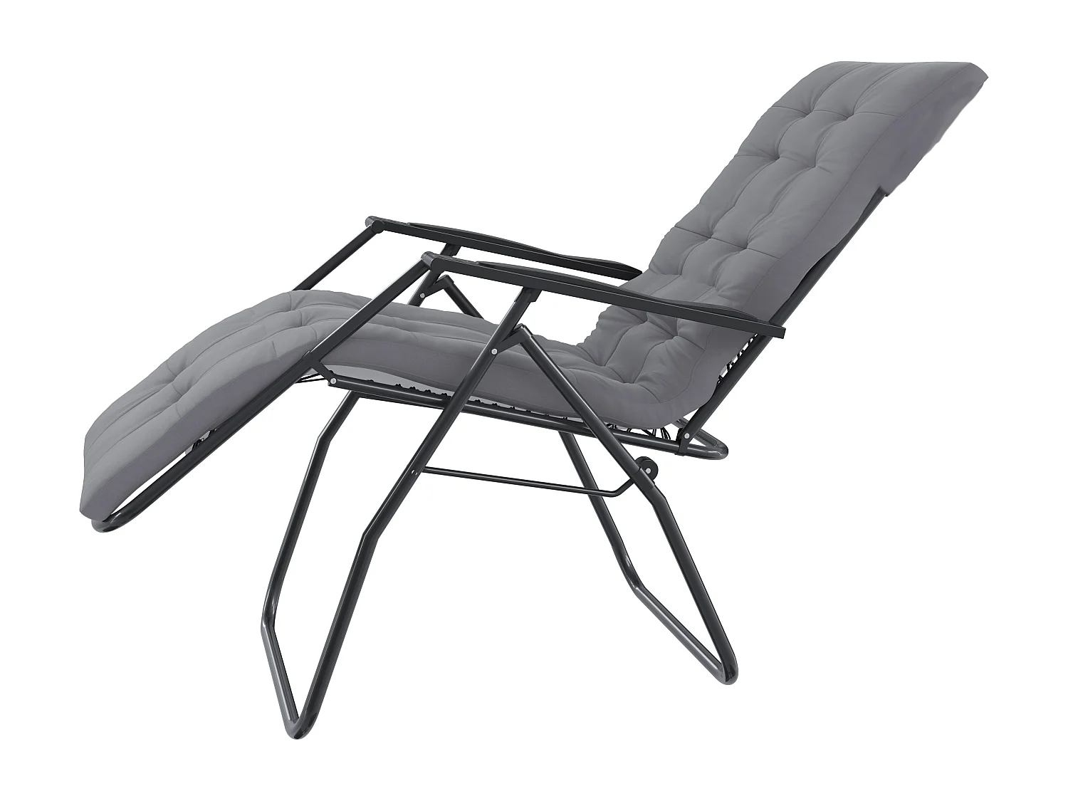 Set Di 2 Poltrone Sedie Sdraio Relax Reclinabili Gravità 0 Con Cuscino Imbottito Richiudibile In Acciaio Doppio Spessore Portata Max 120 Kg (Tortora)