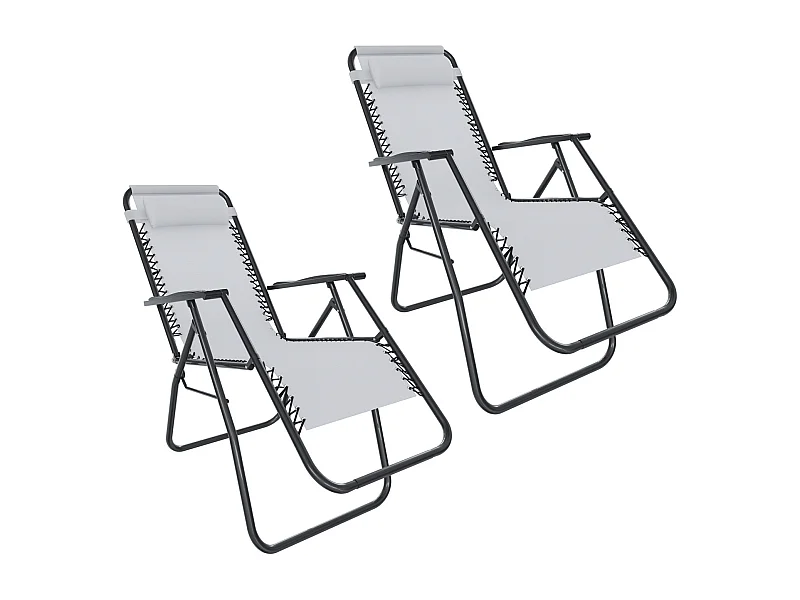 2 Sedie Sdraio Poltrona Relax Reclinabile Gravit\u00e0 0 Design Ergonomico Richiudibile In Acciaio Portata Max 120 Kg