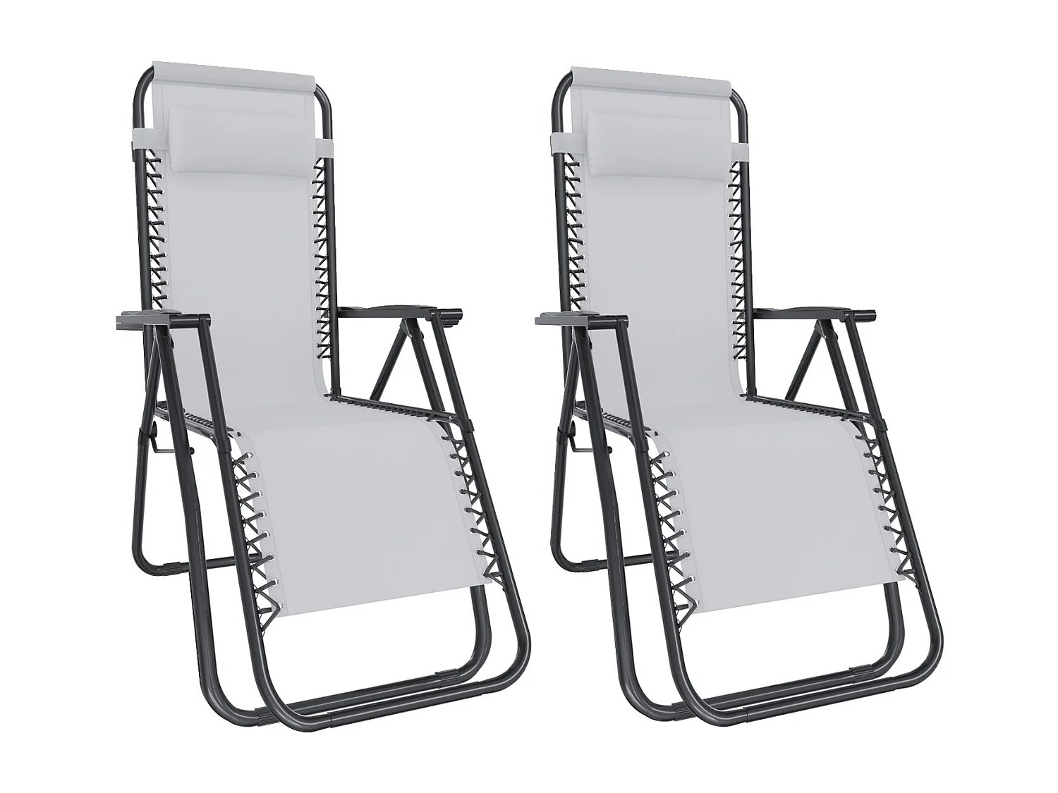 2 Sedie Sdraio Poltrona Relax Reclinabile Gravit\u00e0 0 Design Ergonomico Richiudibile In Acciaio Portata Max 120 Kg