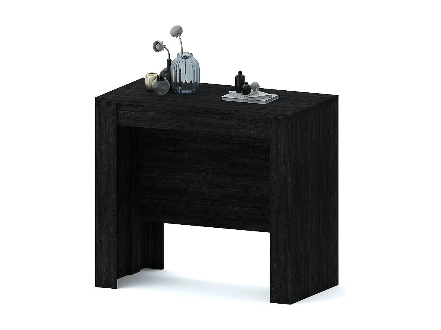 Tavolo Consolle Allungabile Oslo Fino A 2.37 Metri, Tavolo 10 Posti Salvaspazio Multiposizione, Design Moderno Ed Elegante 78 x 51 x 90 cm Wenge