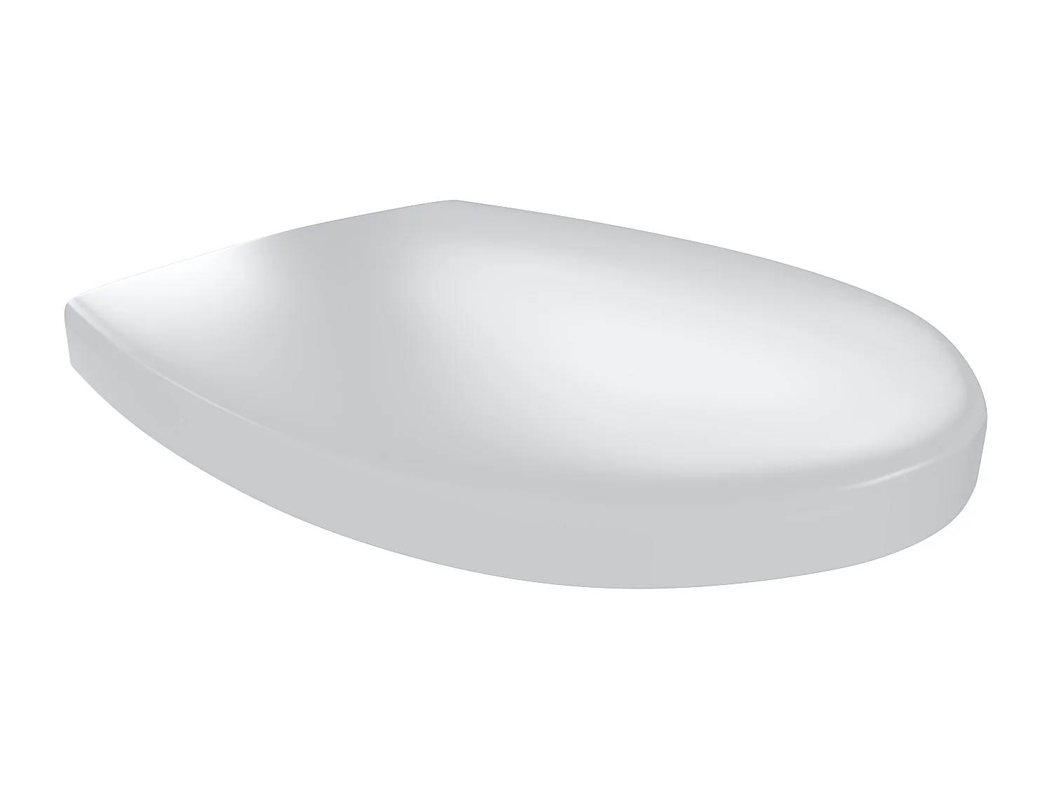 Sedile WC Copriwater Tavoletta UNIVERSALE Rapido Montaggio Con Soft Close Chiusura Ammortizzata In Plastica Antibatterica 458x370 Mm Bianco (Forma O)