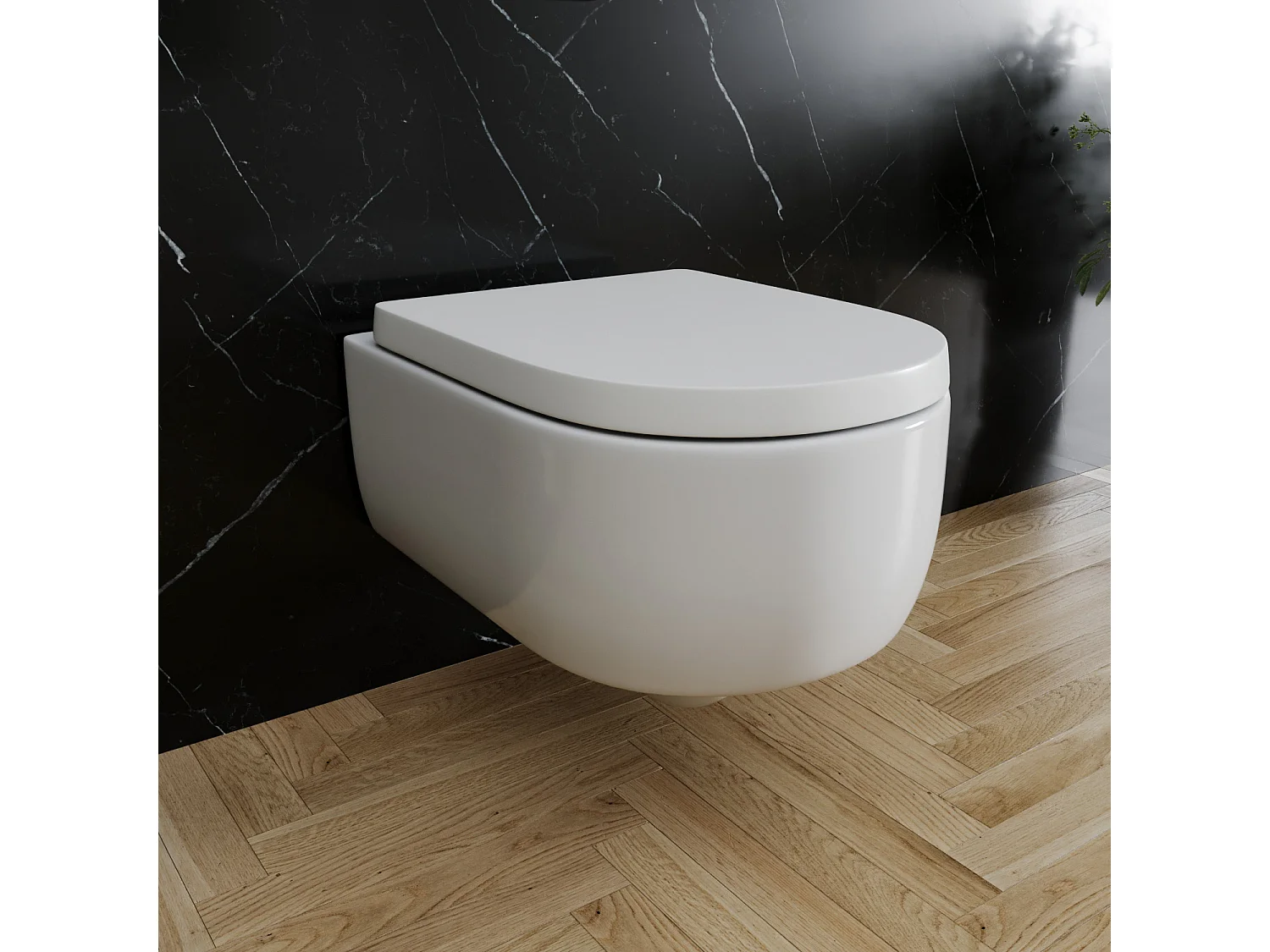 Sedile WC Copriwater Tavoletta UNIVERSALE Rapido Montaggio Con Soft Close Chiusura Ammortizzata In Plastica Antibatterica 458x361 Mm Bianco (Forma D)