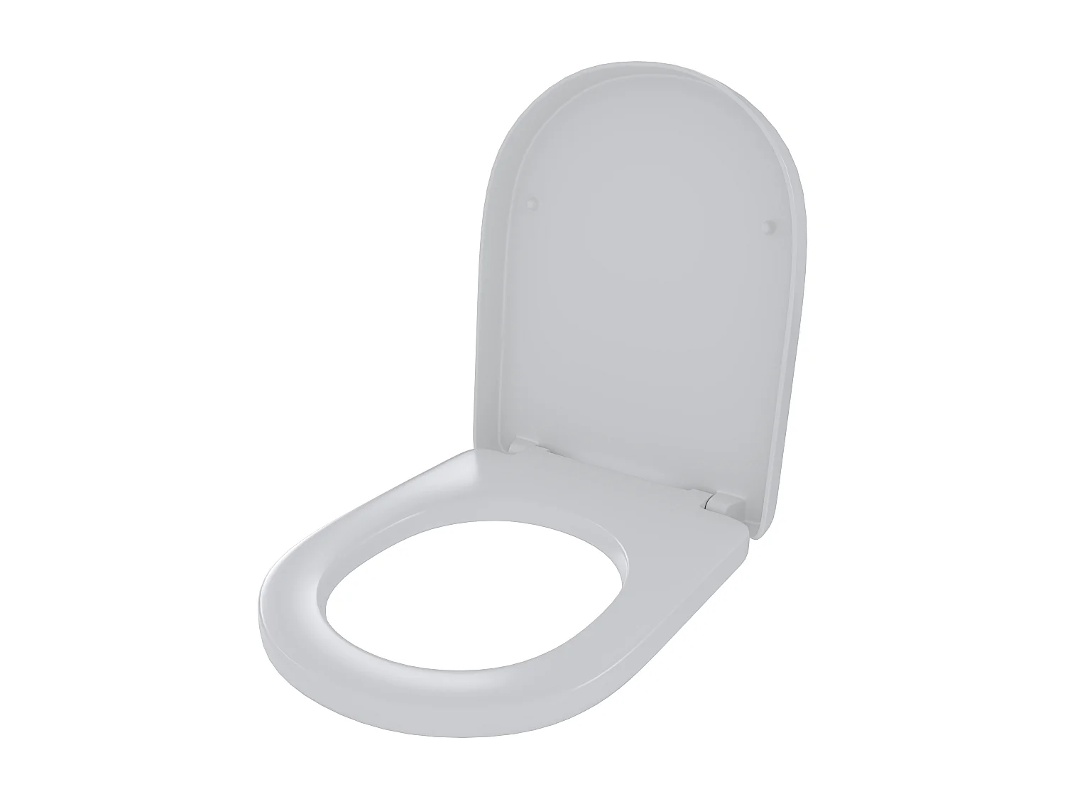 Sedile WC Copriwater Tavoletta UNIVERSALE Rapido Montaggio Con Soft Close Chiusura Ammortizzata In Plastica Antibatterica 458x361 Mm Bianco (Forma D)