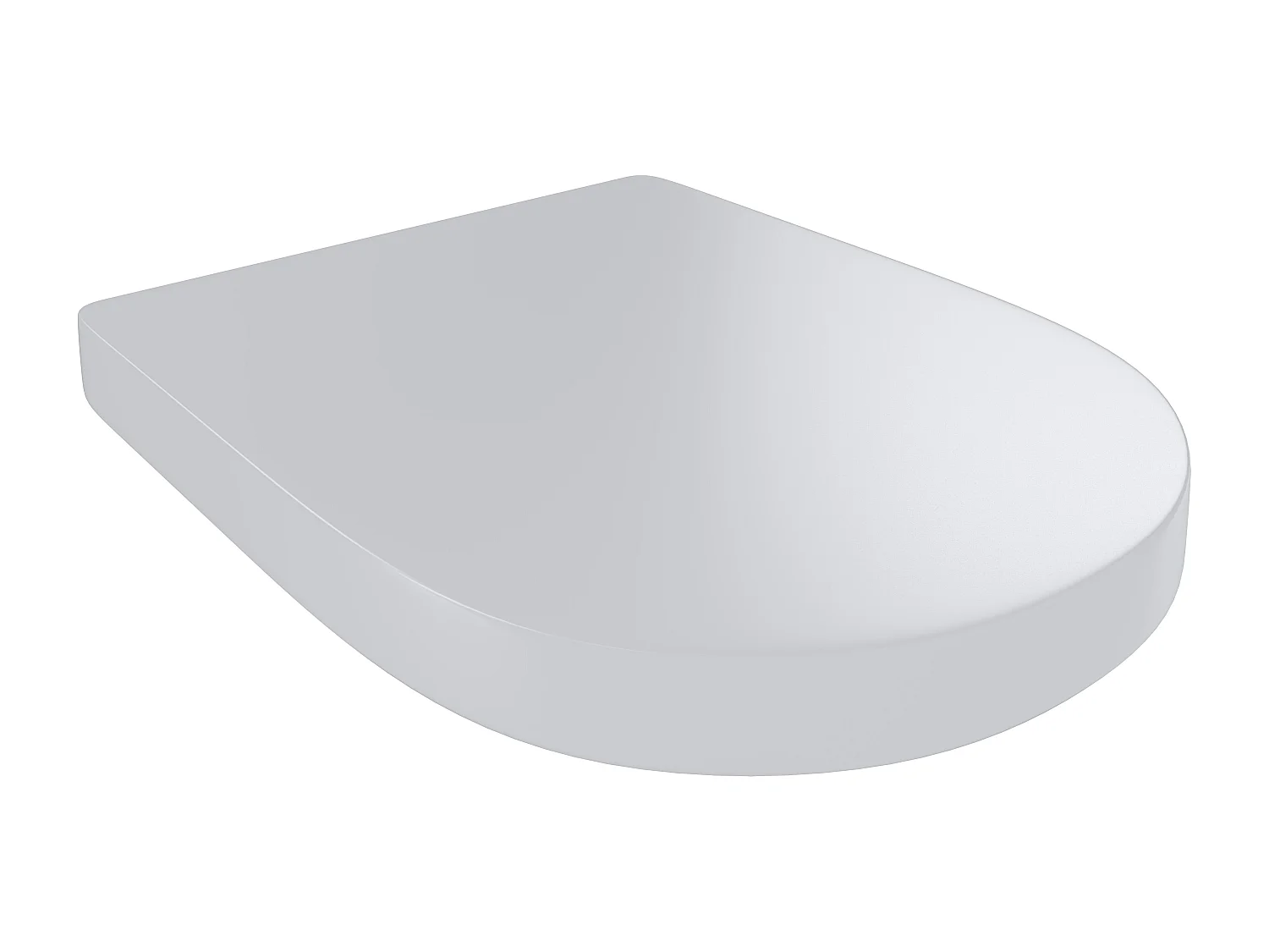 Sedile WC Copriwater Tavoletta UNIVERSALE Rapido Montaggio Con Soft Close Chiusura Ammortizzata In Plastica Antibatterica 458x361 Mm Bianco (Forma D)