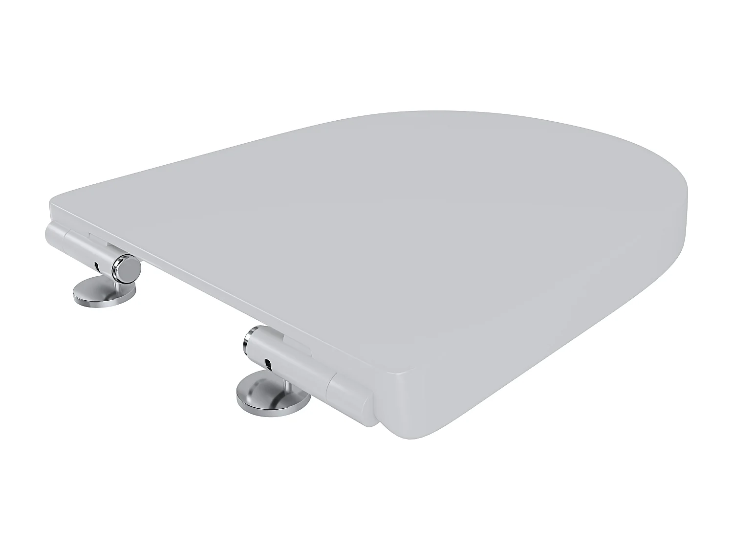 Sedile WC Copriwater Tavoletta UNIVERSALE Rapido Montaggio Con Soft Close Chiusura Ammortizzata In Plastica Antibatterica 458x361 Mm Bianco (Forma D)