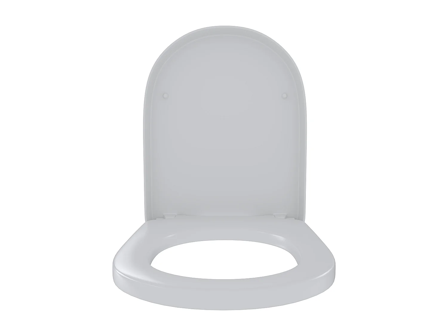 Sedile WC Copriwater Tavoletta UNIVERSALE Rapido Montaggio Con Soft Close Chiusura Ammortizzata In Plastica Antibatterica 458x361 Mm Bianco (Forma D)