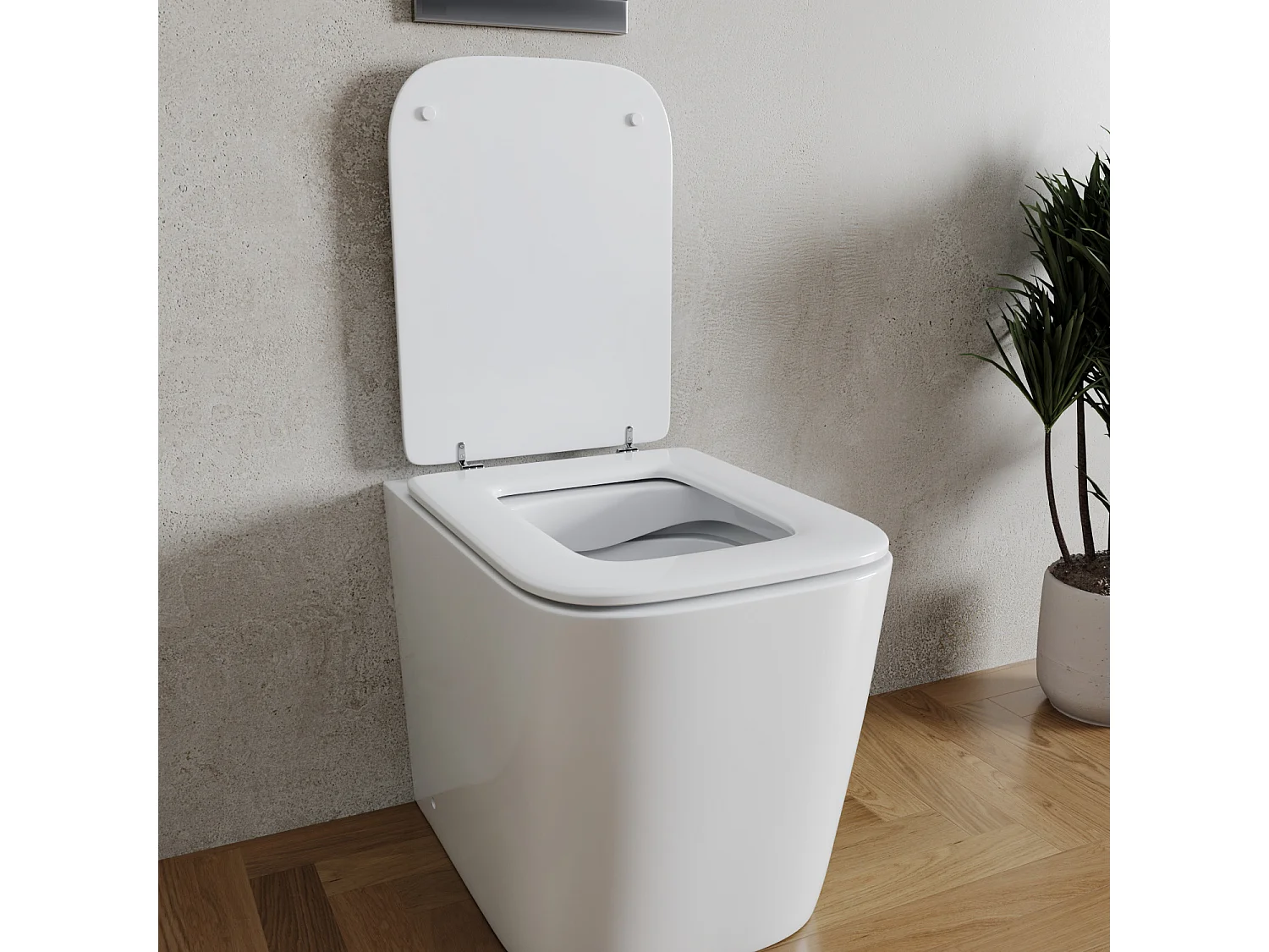 Sedile WC In Legno MDF Copriwater Tavoletta Universale Rapido Montaggio Adatta Per Tutti i WC Standard Portata Massima 150 Kg Cerniere In Ottone 44 × 36 Cm Bianco