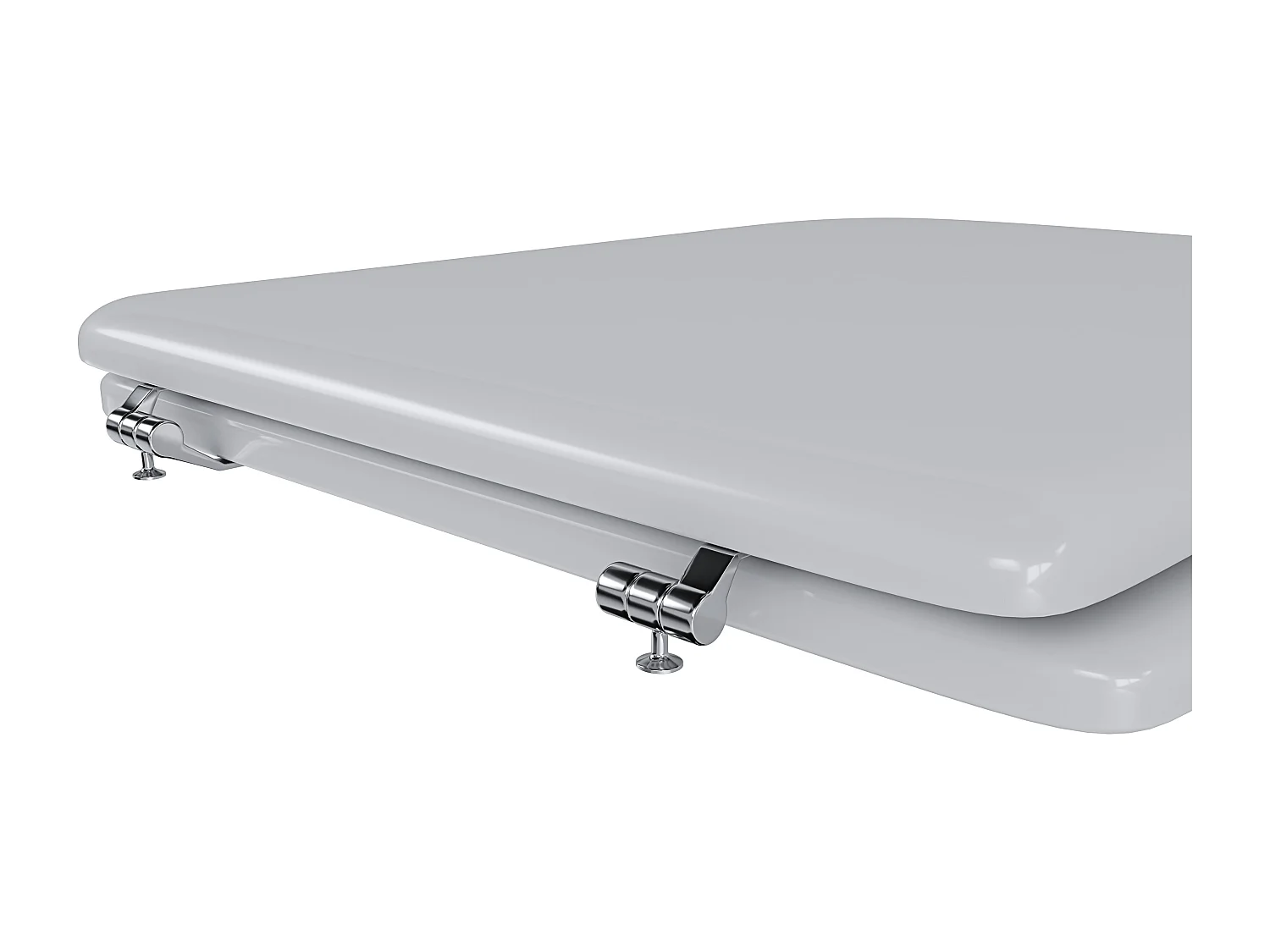 Sedile WC In Legno MDF Copriwater Tavoletta Universale Rapido Montaggio Adatta Per Tutti i WC Standard Portata Massima 150 Kg Cerniere In Ottone 44 × 36 Cm Bianco