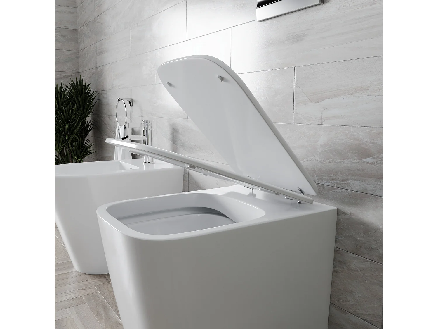 Sedile WC In Legno MDF Copriwater Tavoletta Universale Rapido Montaggio Adatta Per Tutti i WC Standard Portata Massima 150 Kg Cerniere In Ottone 44 × 36 Cm Bianco