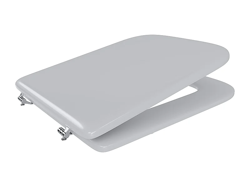 Sedile WC In Legno MDF Copriwater Tavoletta Universale Rapido Montaggio Adatta Per Tutti i WC Standard Portata Massima 150 Kg Cerniere In Ottone 44 × 36 Cm Bianco