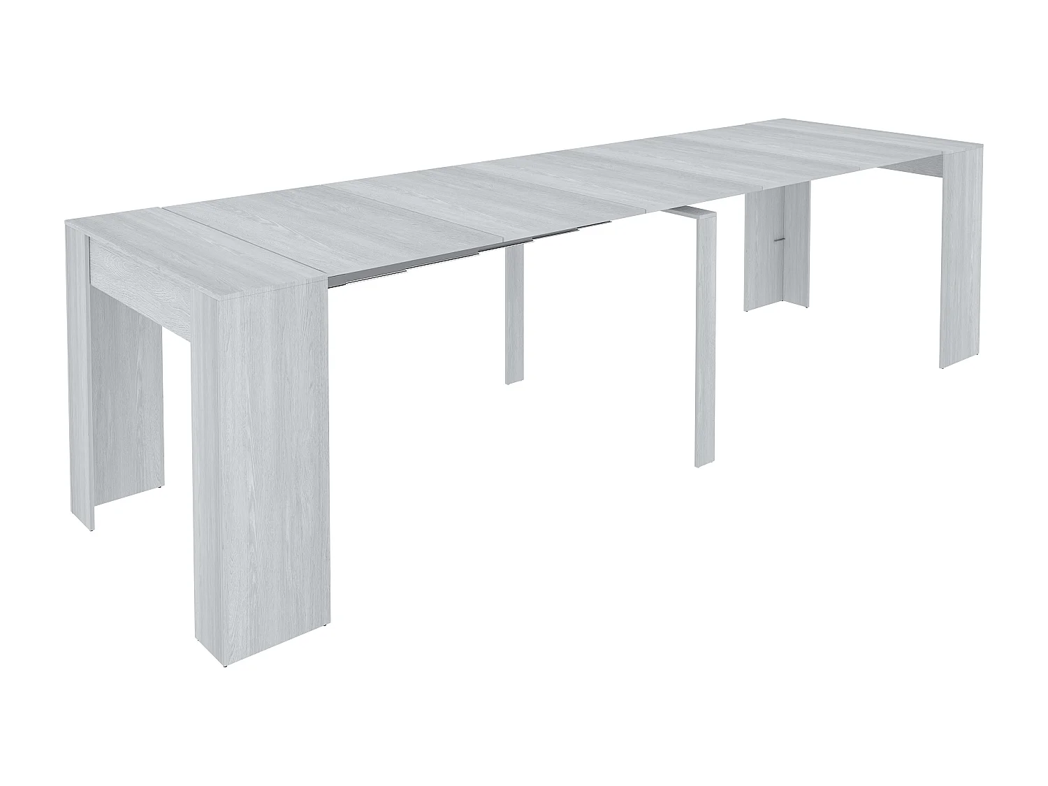 Tavolo Consolle Allungabile Fino A 3 Metri 14 Posti Salvaspazio Multiposizione Design Moderno Elegante Casa Ufficio 78x51x 90 cm Bianco Frassino