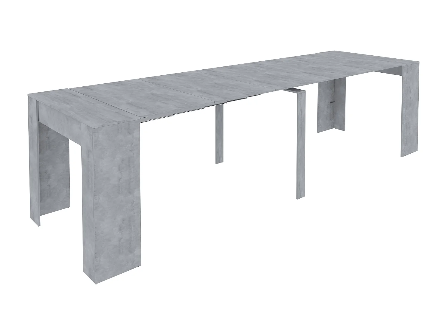 Tavolo Consolle Allungabile Oslo Plus Fino A 3 Metri, Tavolo 14 Posti Salvaspazio Multiposizione, Design Moderno Ed Elegante 78 x 51 x 90 cm Grigio