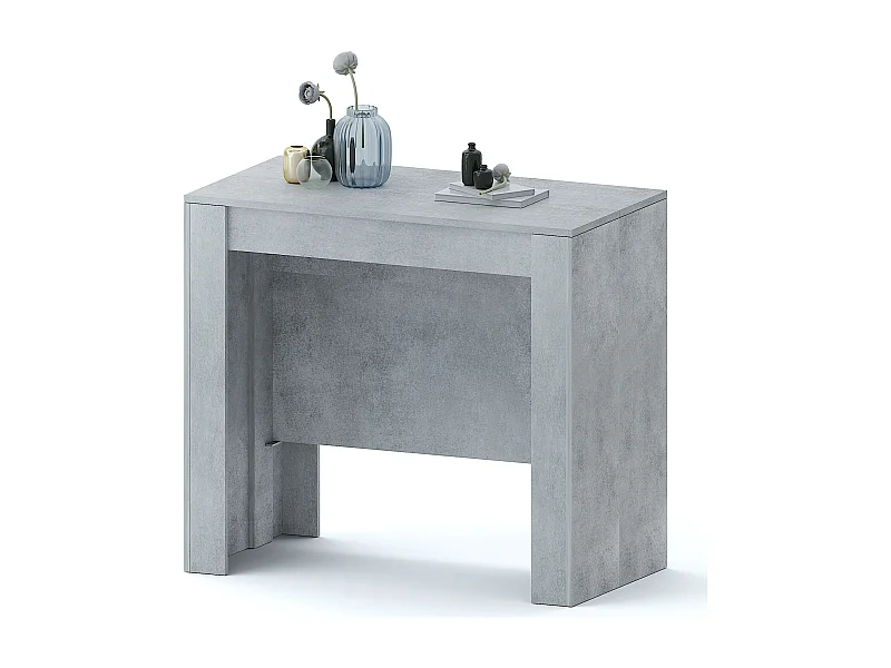 Tavolo Consolle Allungabile Oslo Plus Fino A 3 Metri, Tavolo 14 Posti Salvaspazio Multiposizione, Design Moderno Ed Elegante 78 x 51 x 90 cm Grigio