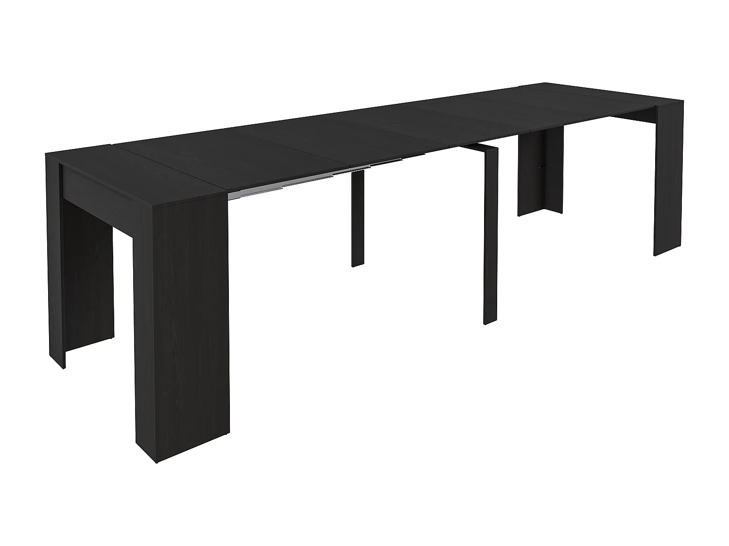 Tavolo Consolle Allungabile Oslo Plus Fino A 3 Metri, Tavolo 14 Posti Salvaspazio Multiposizione, Design Moderno Ed Elegante 78 x 51 x 90 cm Wengè