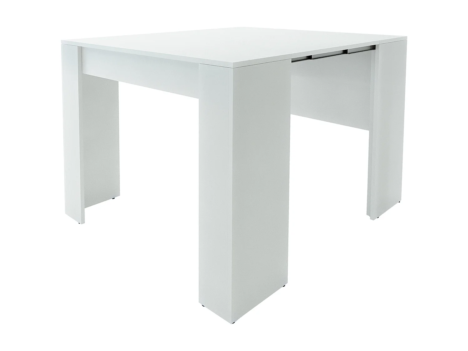 Tavolo Consolle Allungabile Oslo Fino A 2.37 Metri, Tavolo 10 Posti Salvaspazio Multiposizione, Design Moderno Elegante 78 x 51 x 90 cm Bianco Lucido