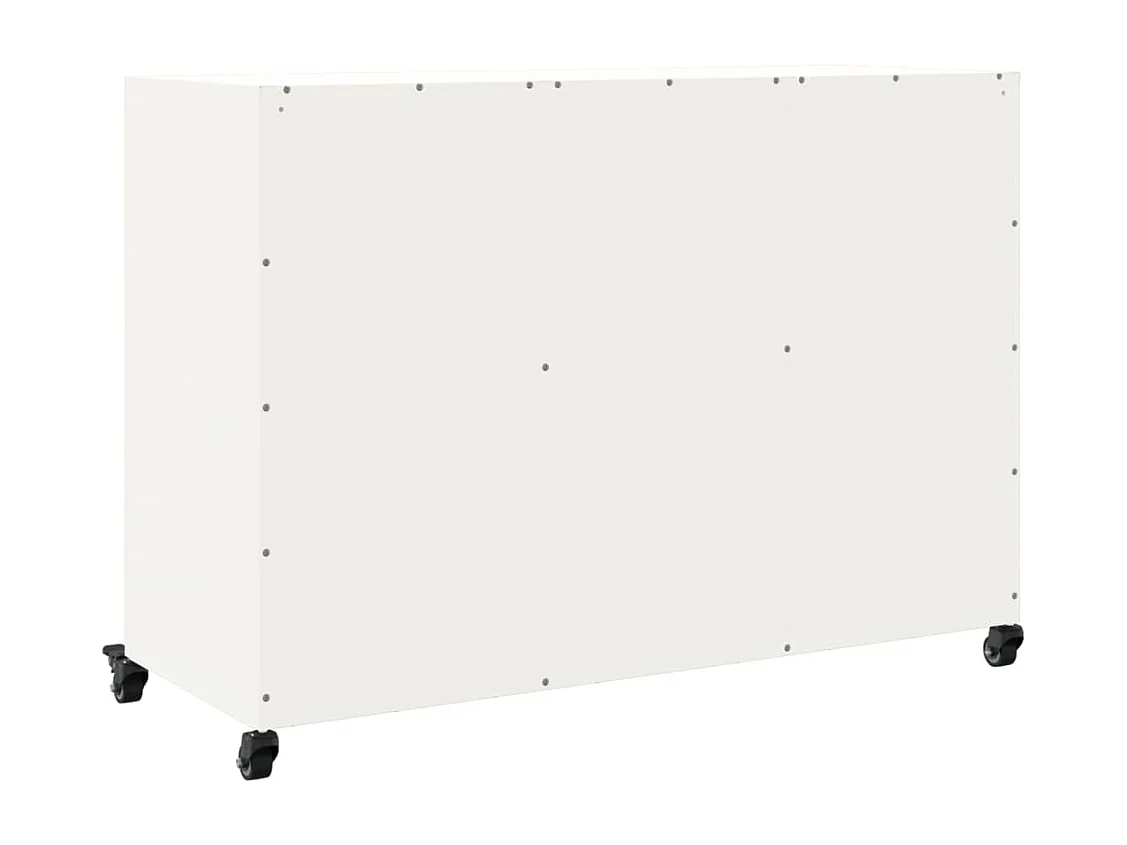 Buffet blanc 100,5x39x72 cm acier